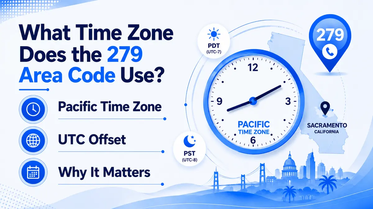 279 area code time zone