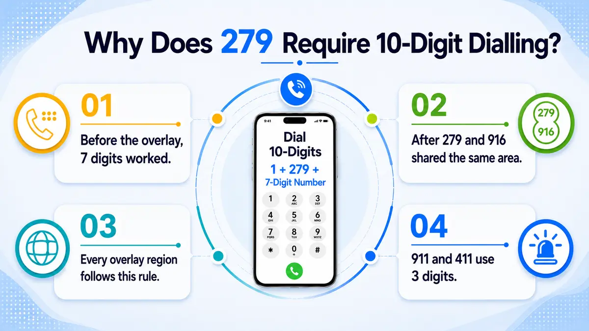 279 ten digit dialing