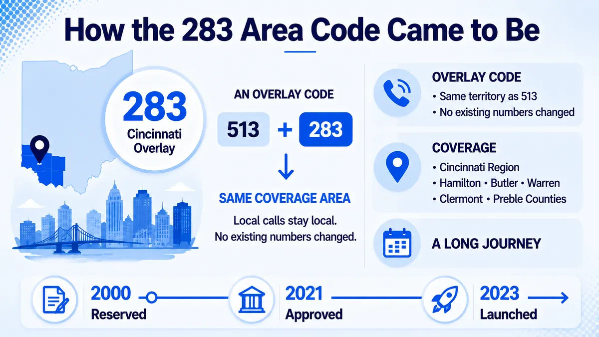 283 area code overlay