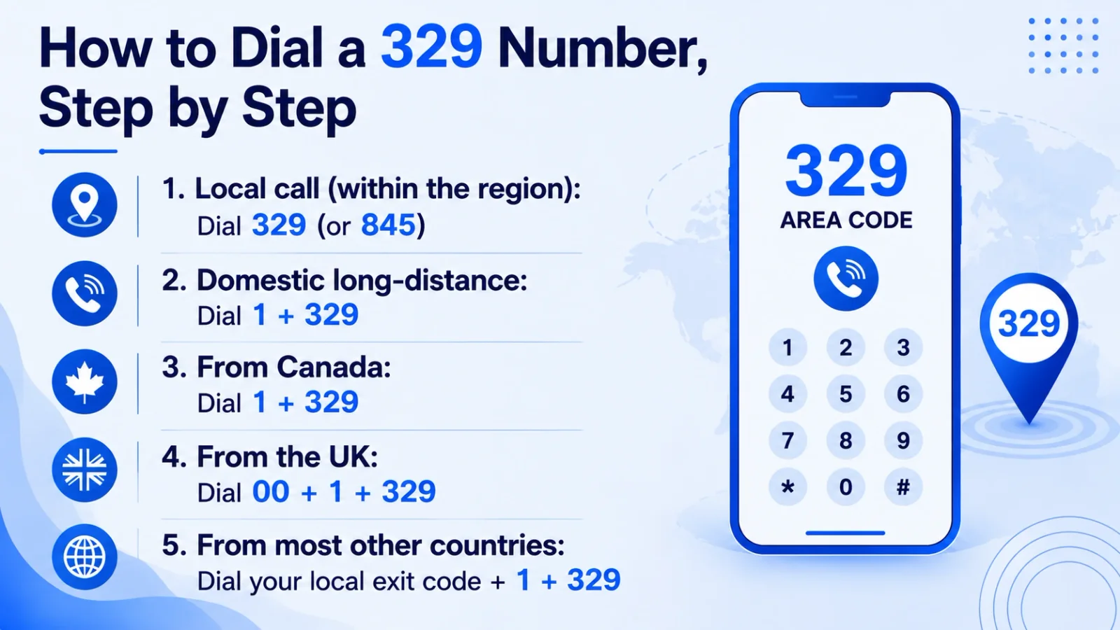 329 dialing patterns