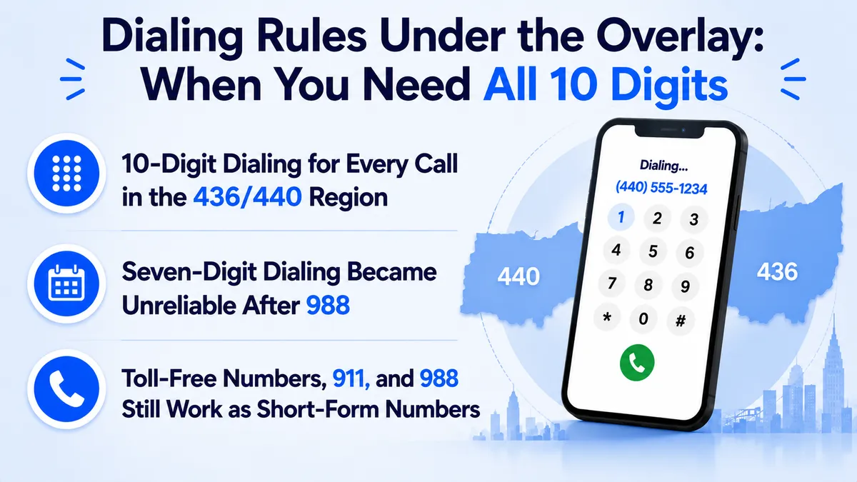436 dialing rules