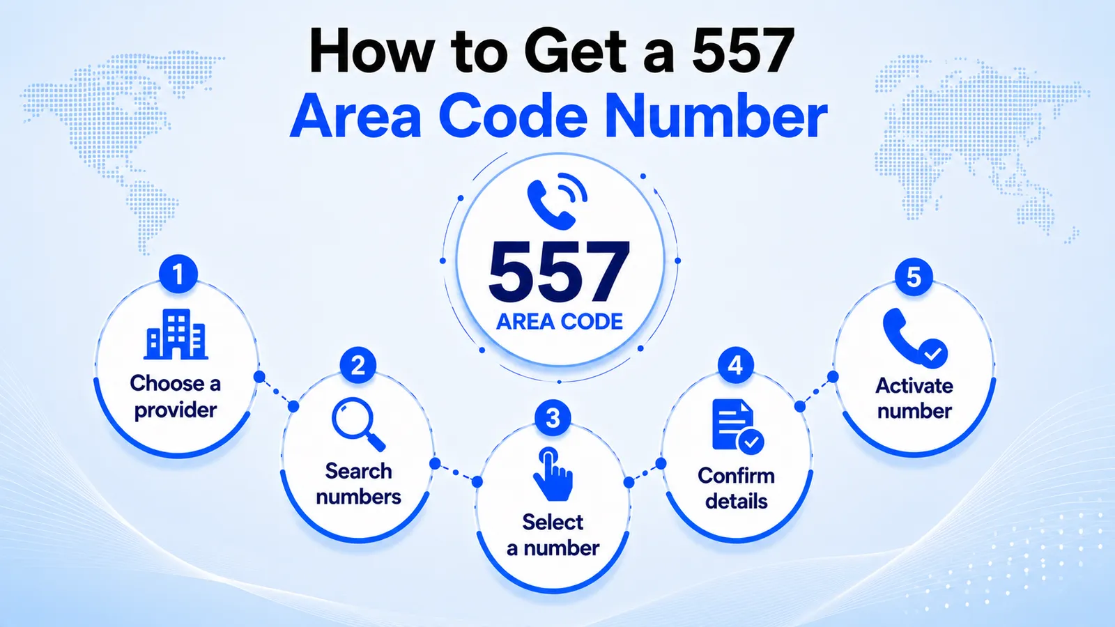 557 number setup steps