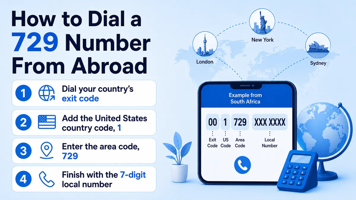 729 dialing from abroad