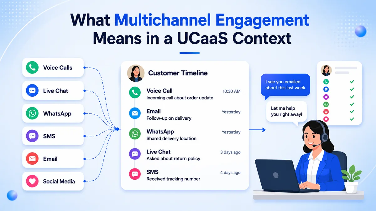 What multichannel engagement means in a UCaaS context