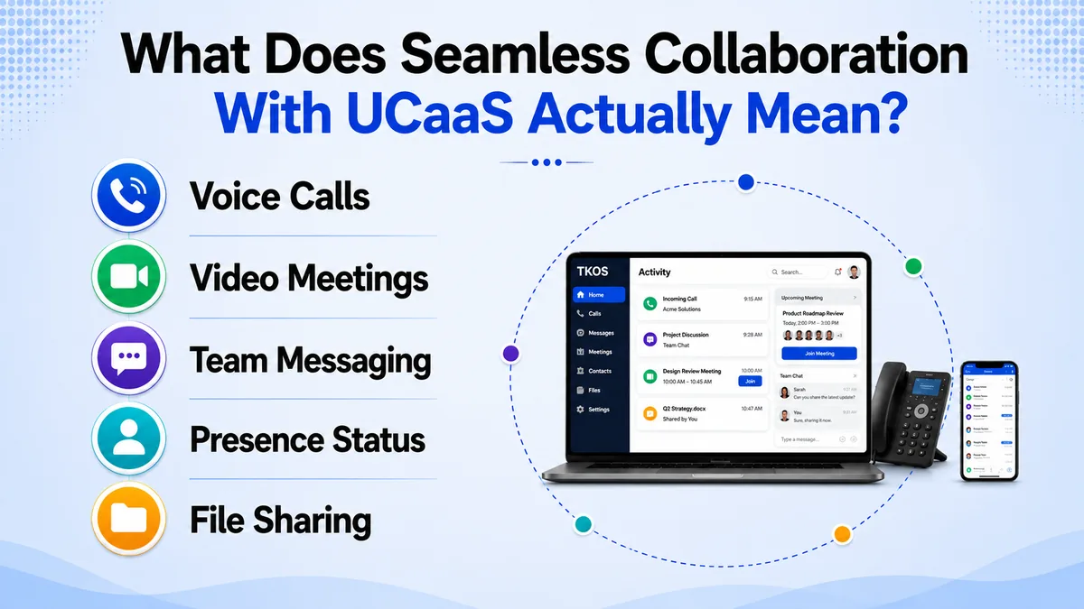 What does seamless collaboration with UCaaS mean
