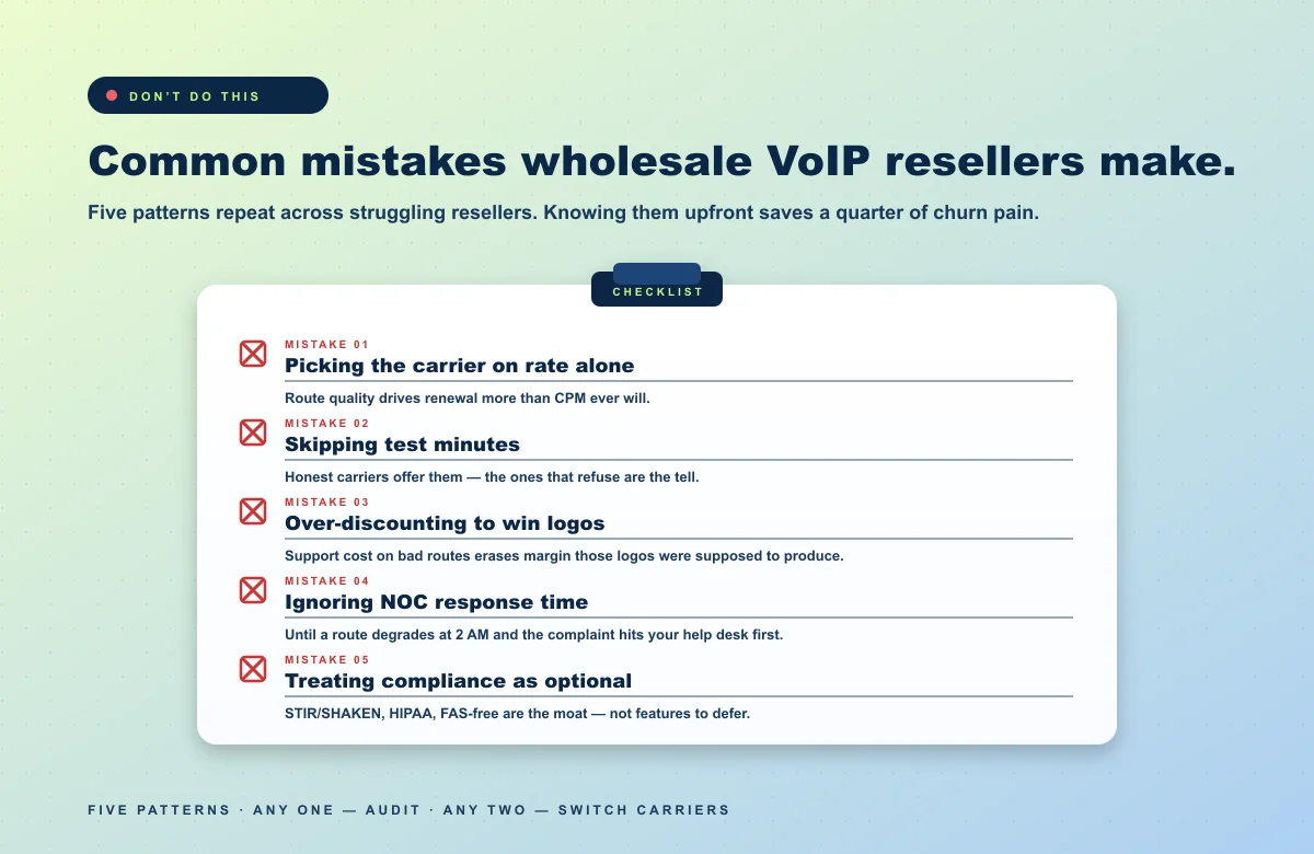 Common reseller mistakes