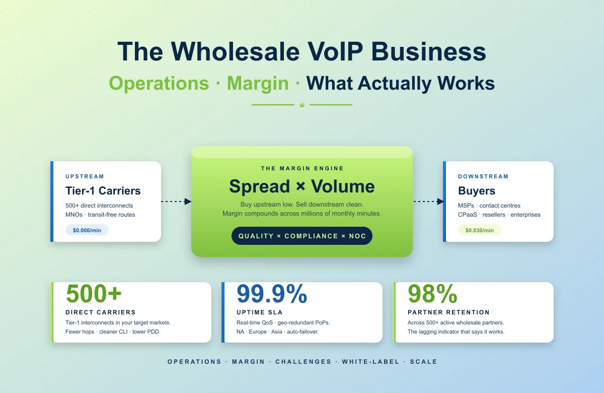 Wholesale VoIP business — operations, margin engine, and what actually works