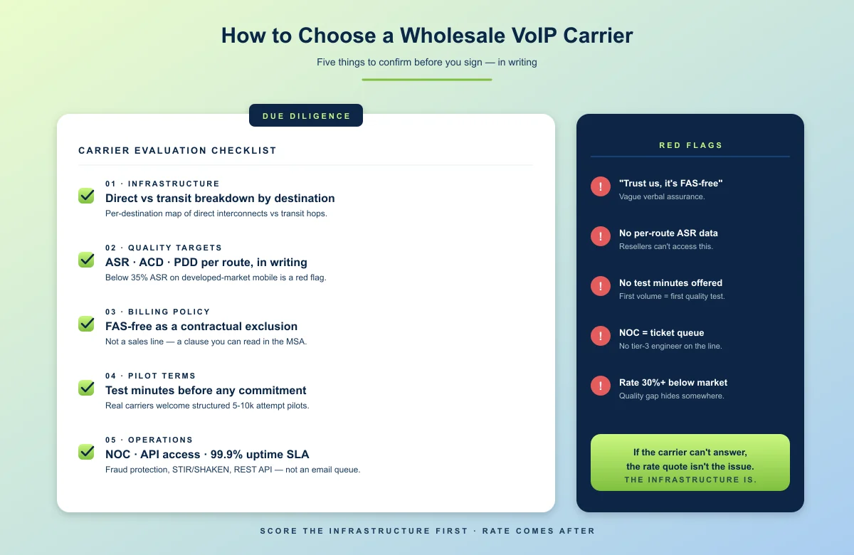 Choose VoIP carrier
