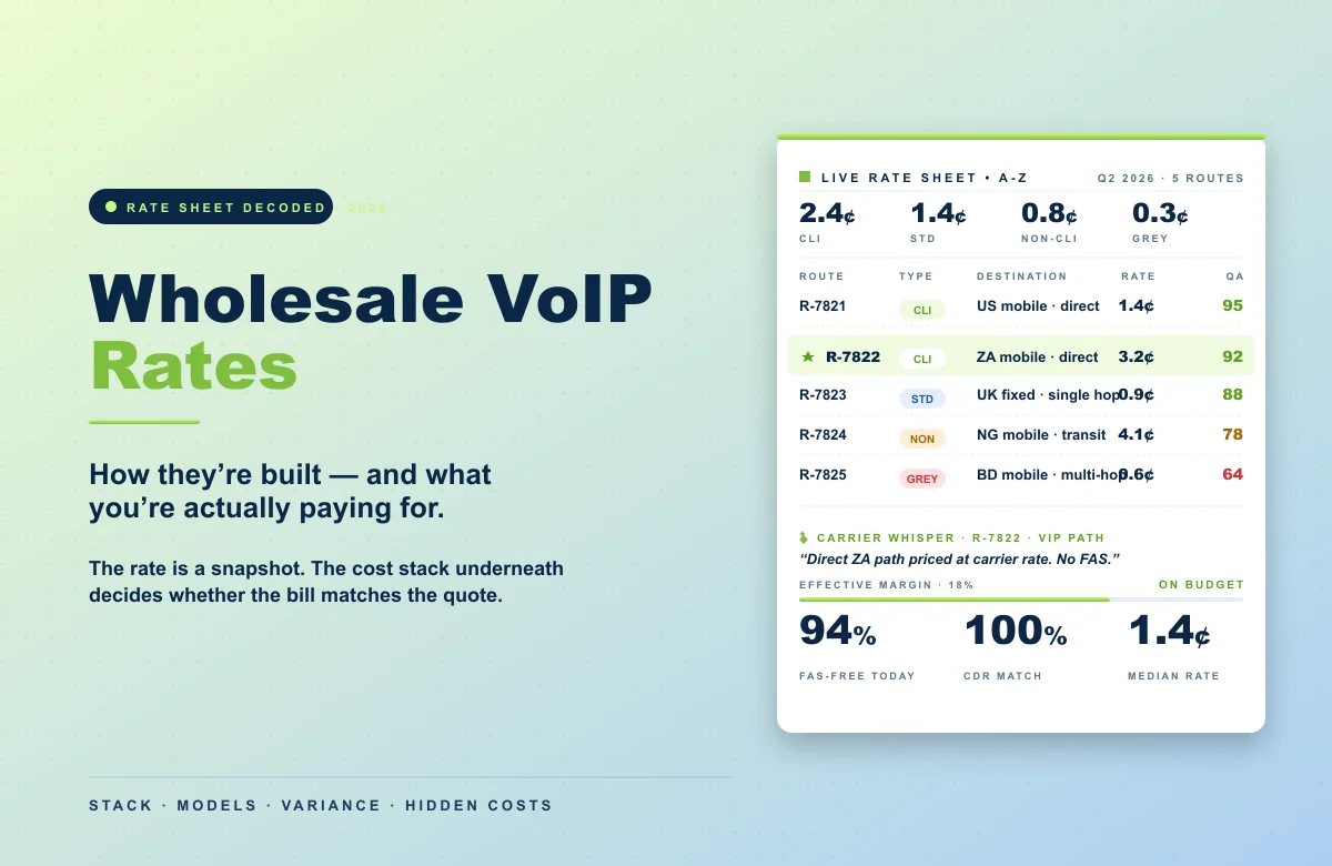 Wholesale VoIP rates