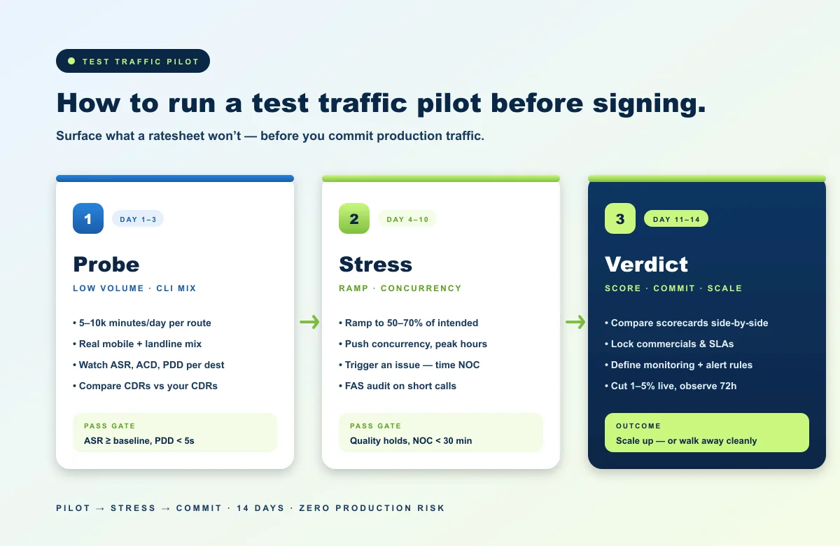 Test traffic pilot