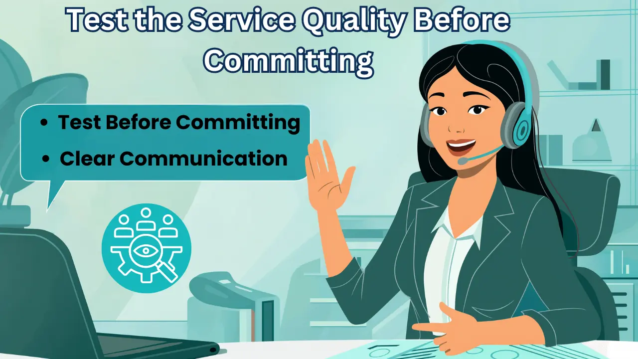 Test the Service Quality Before Committing