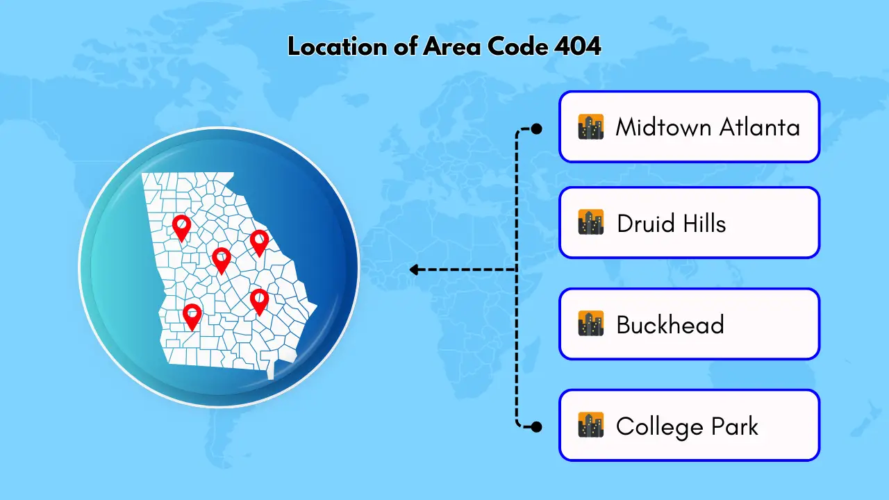 Location of Area Code 404